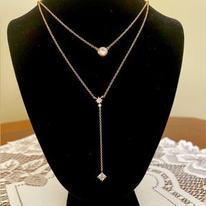 Layered-look Rhinestone Drop Necklaces